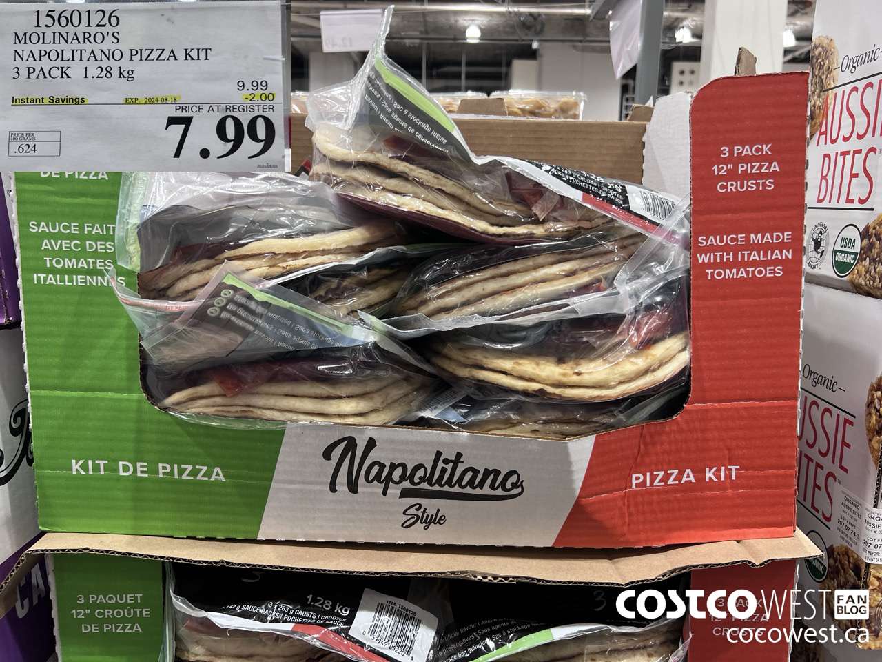 1560126 MOLINARO'S NEAPOLITAN PIZZA KIT 3 PACK 1.28kg ($2.00 INSTANT SAVINGS EXPIRES ON 2024-08-18) $7.99