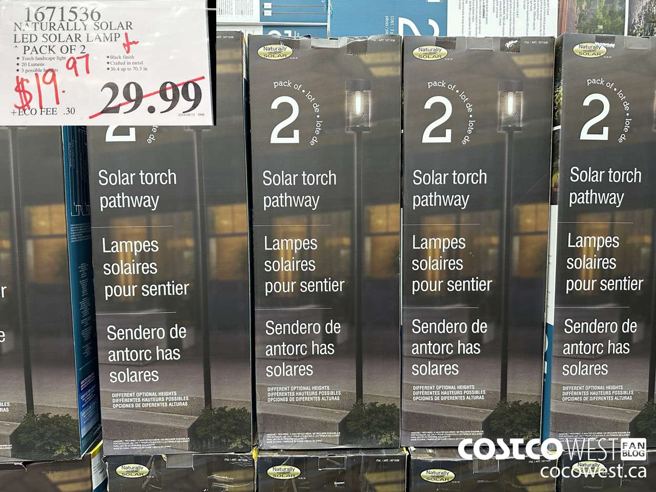 1671536 NATURALLY SOLAR LED SOLAR LAMP PACK OF 2 $19.97