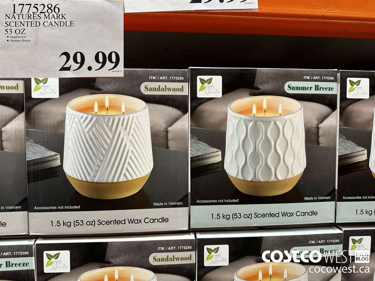 1775286 NATURE'S MARK SCENTED CANDLE 53 OZ $29.99