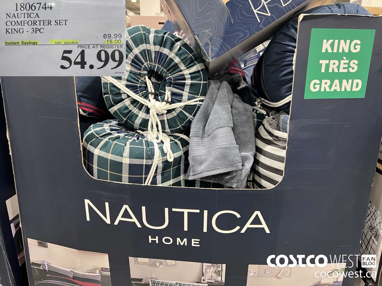1806744 NAUTICA COMFORTER SET KING 3PC ($15.00 INSTANT SAVINGS EXPIRES ON 2024-09-01) $54.99