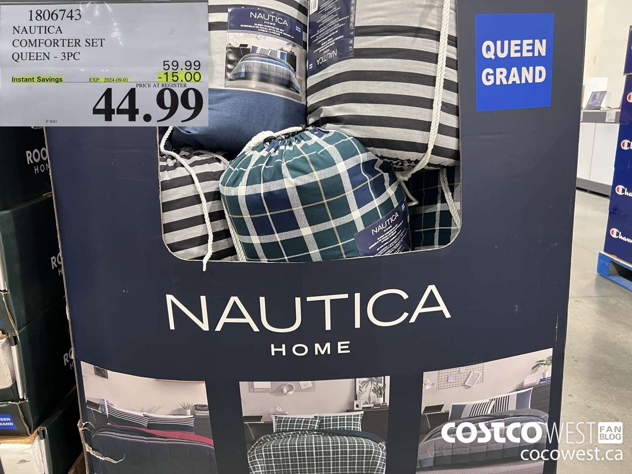 1806743 NAUTICA COMFORTER SET QUEEN 3PC ($15.00 INSTANT SAVINGS EXPIRES ON 2024-09-01) $44.99