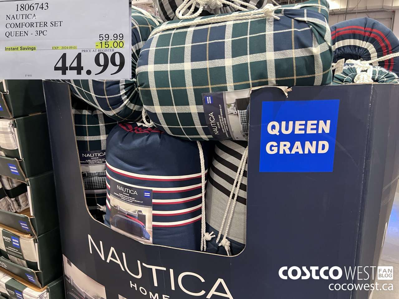 1806743 NAUTICA COMFORTER SET QUEEN 3PC ($15.00 INSTANT SAVINGS EXPIRES ON 2024-09-01) $44.99