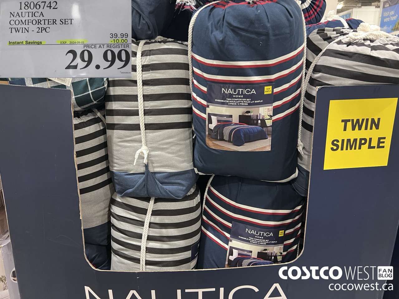 1806742 NAUTICA COMFORTER SET TWIN 2PC ($10.00 INSTANT SAVINGS EXPIRES ON 2024-09-01) $29.99