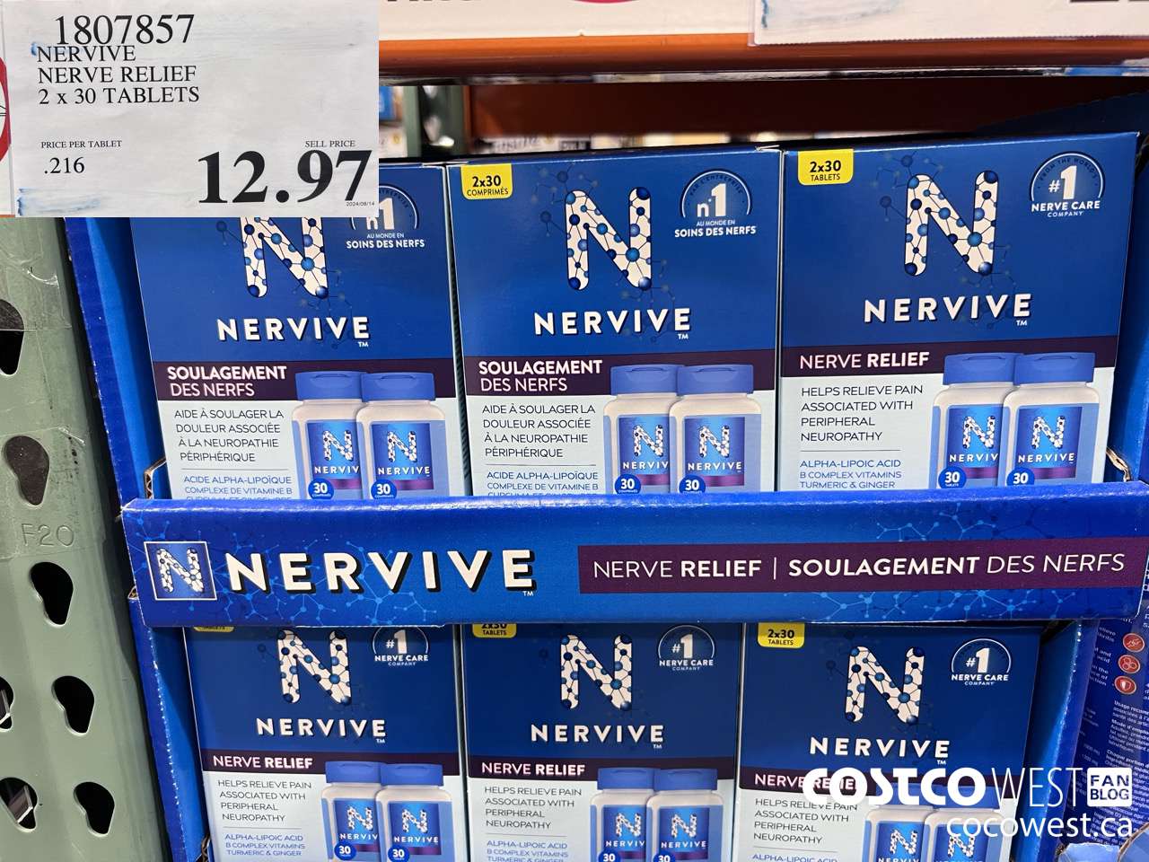 1807857 NERVIVE NERVE RELIEF 2 x 30 TABLETS $12.97