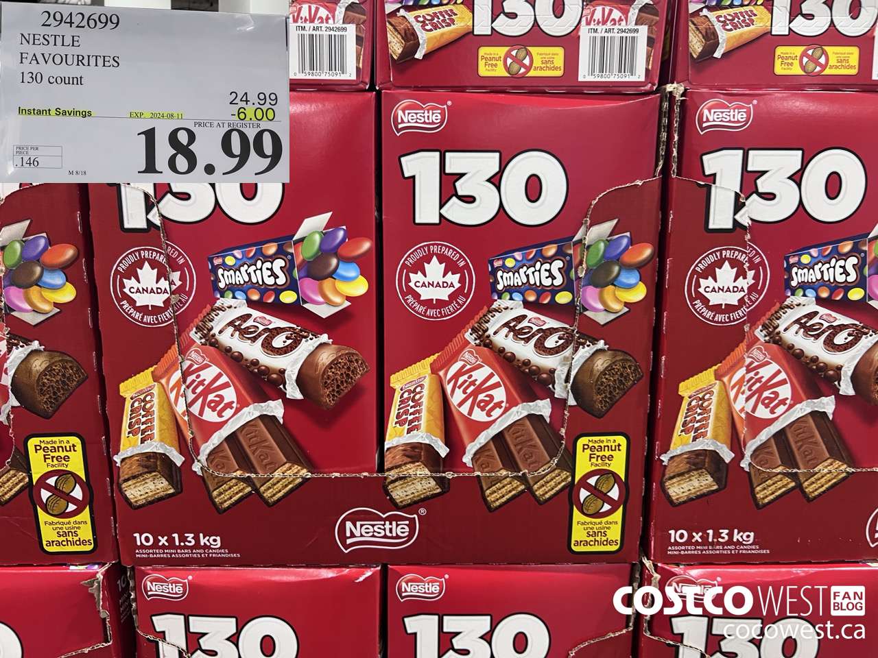 2942699 NESTLE FAVOURITES 130 COUNT ($6.00 INSTANT SAVINGS EXPIRES ON 2024-08-11) $18.99