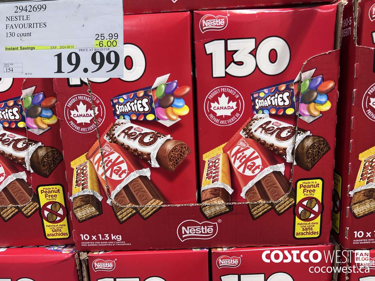 2942699 NESTLE FAVOURITES 130 COUNT ($6.00 INSTANT SAVINGS EXPIRES ON 2024-08-31) $19.99