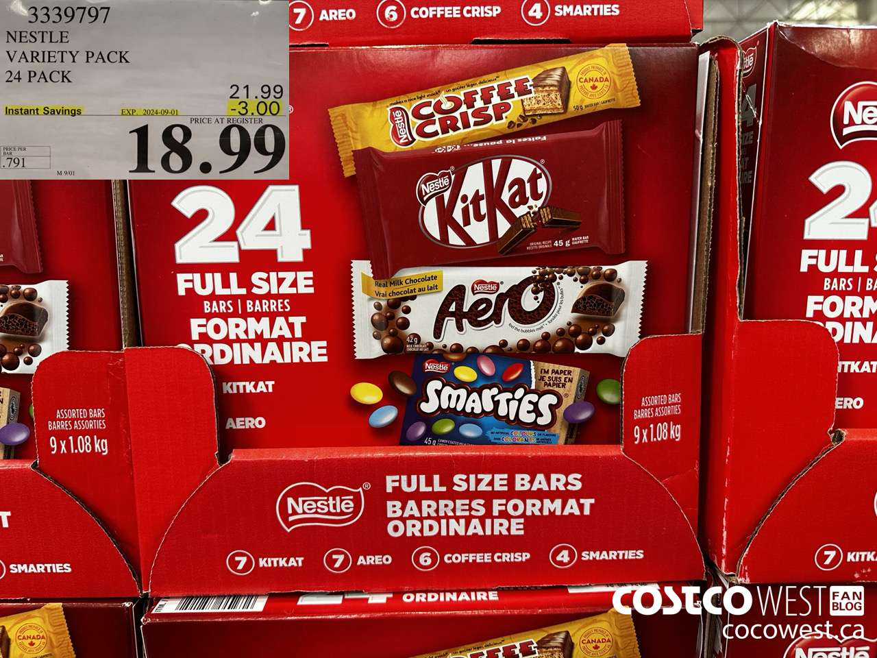 3339797 NESTLE VARIETY PACK 24 PACK ($3.00 INSTANT SAVINGS EXPIRES ON 2024-09-01) $18.99
