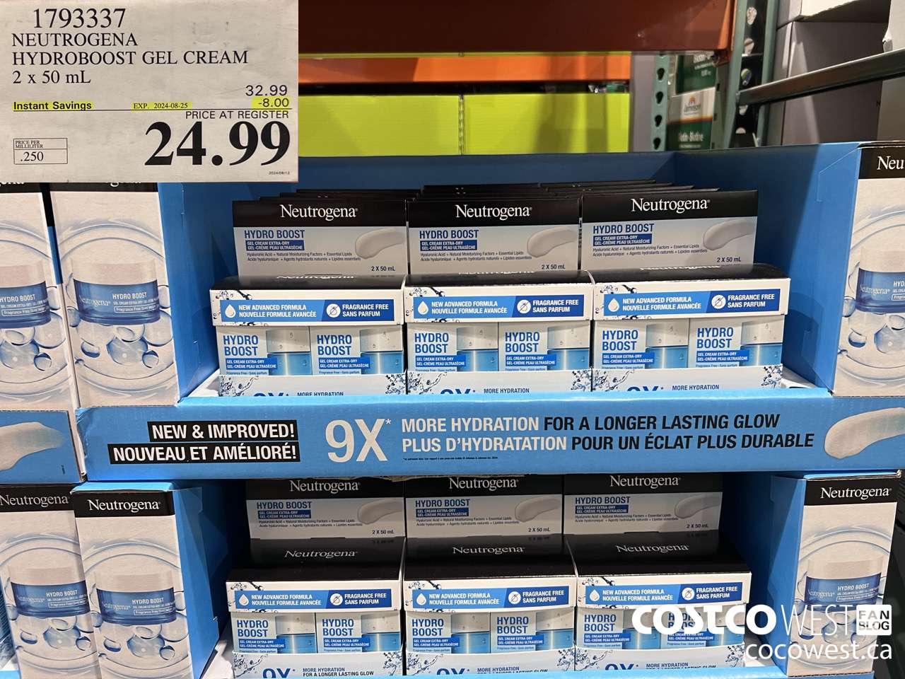 1793337 NEUTROGENA HYDROBOOST GEL CREAM 2 X 50 ML ($8.00 INSTANT SAVINGS EXPIRES ON 2024-08-25) $24.99