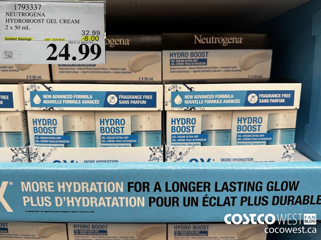 1793337 NEUTROGENA HYDROBOOST GEL CREAM 2 X 50 ML ($8.00 INSTANT SAVINGS EXPIRES ON 2024-08-25) $24.99