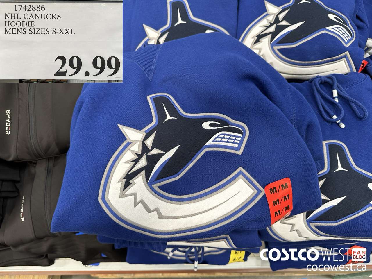 1742886 NHL CANUCKS HOODIE MENS SIZES S-XXL $29.99
