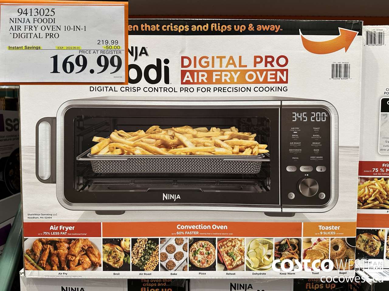 9413025 NINJA FOODI 10-IN-1 COUNTERTOP OVEN PRO ($50.00 INSTANT SAVINGS EXPIRES ON 2024-09-01) $169.99