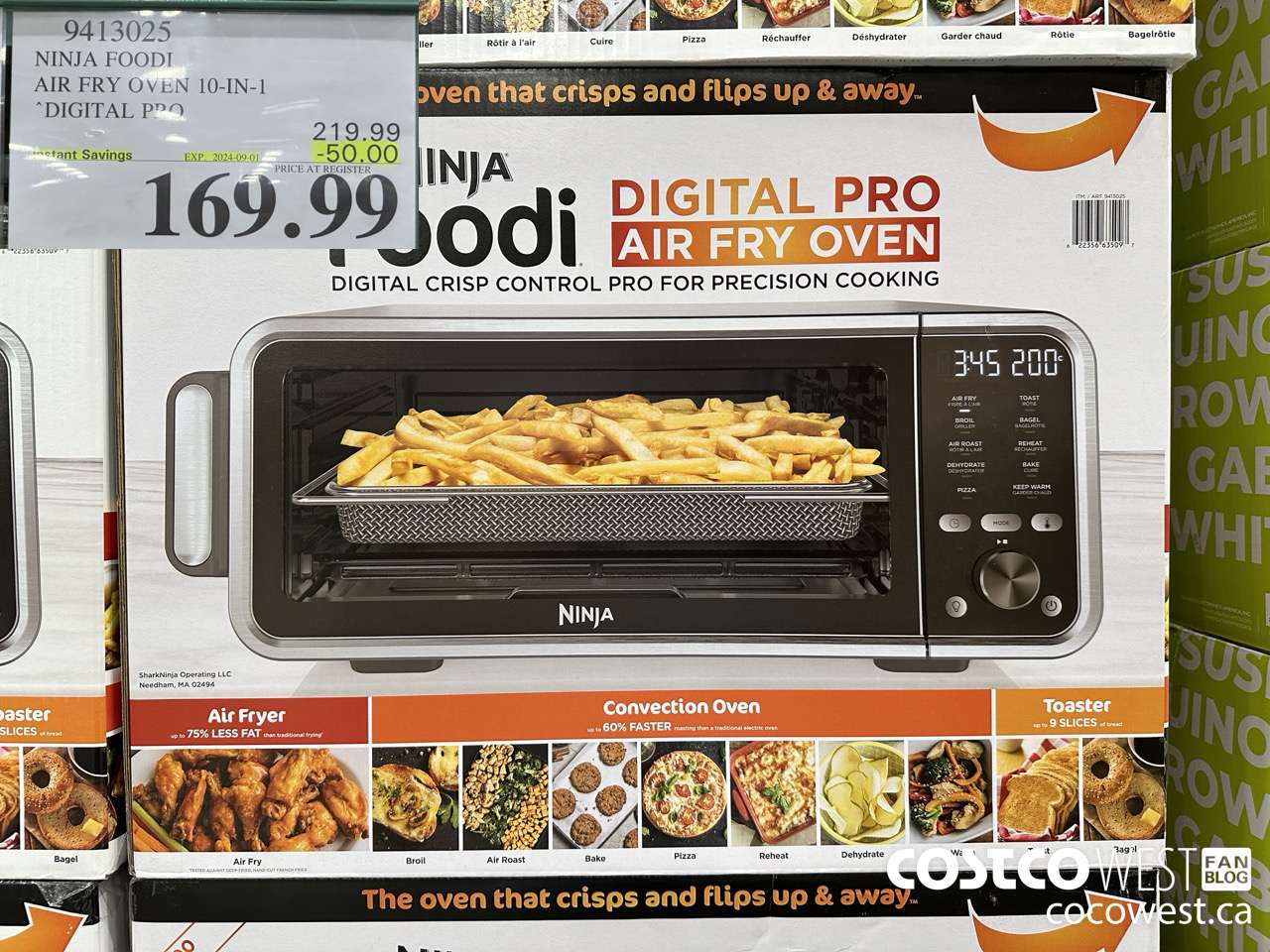 9413025 NINJA FOODI 10-IN-1 COUNTERTOP OVEN PRO ($50.00 INSTANT SAVINGS EXPIRES ON 2024-09-01) $169.99