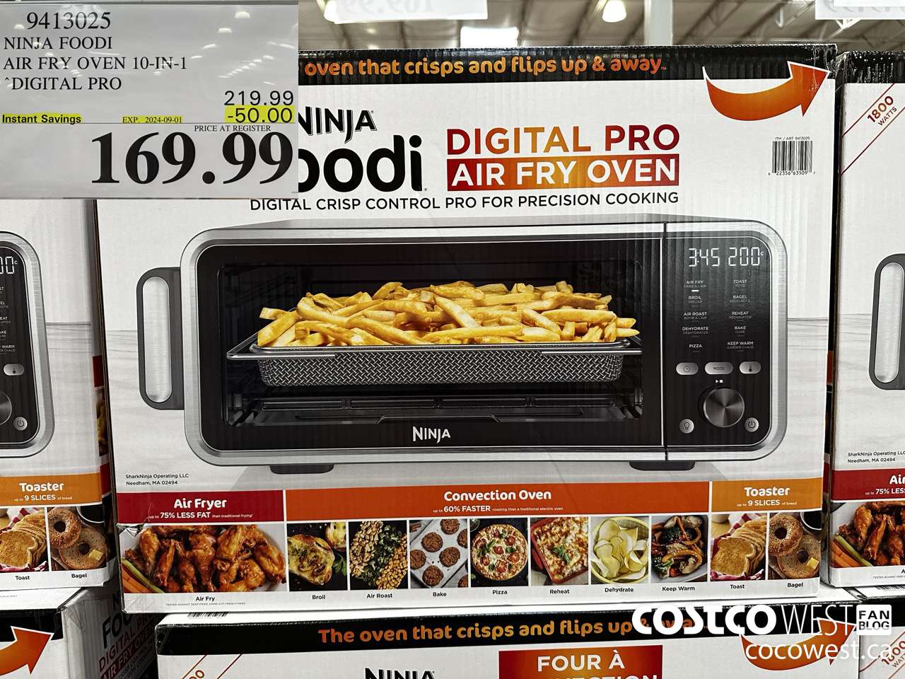 9413025 NINJA FOODI 10-IN-1 COUNTERTOP OVEN PRO ($50.00 INSTANT SAVINGS EXPIRES ON 2024-09-01) $169.99