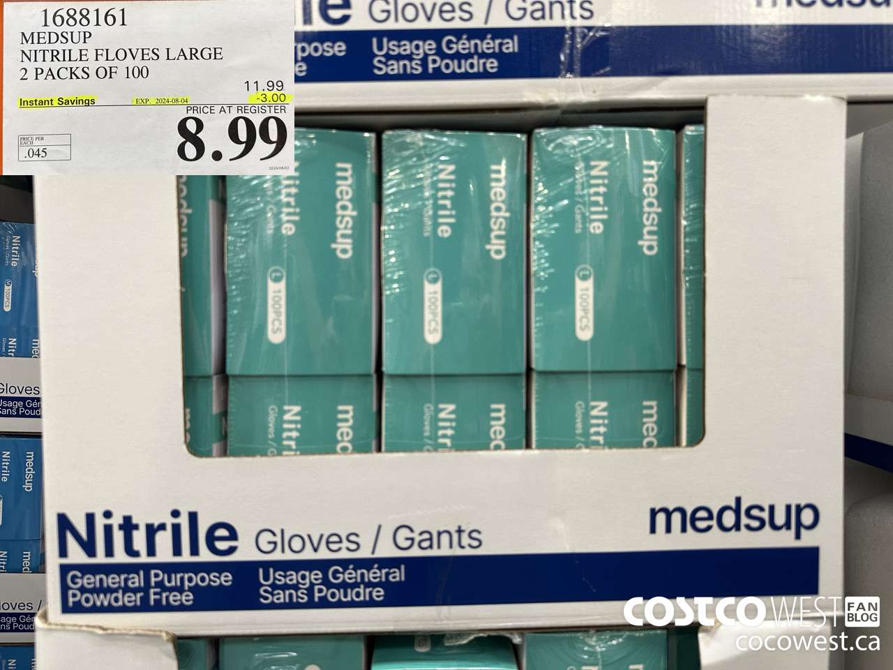 1688161 NITRILE GLOVES LARGE 2 PACKS OF 100 ($3.00 INSTANT SAVINGS EXPIRES ON 2024-08-04) $8.99