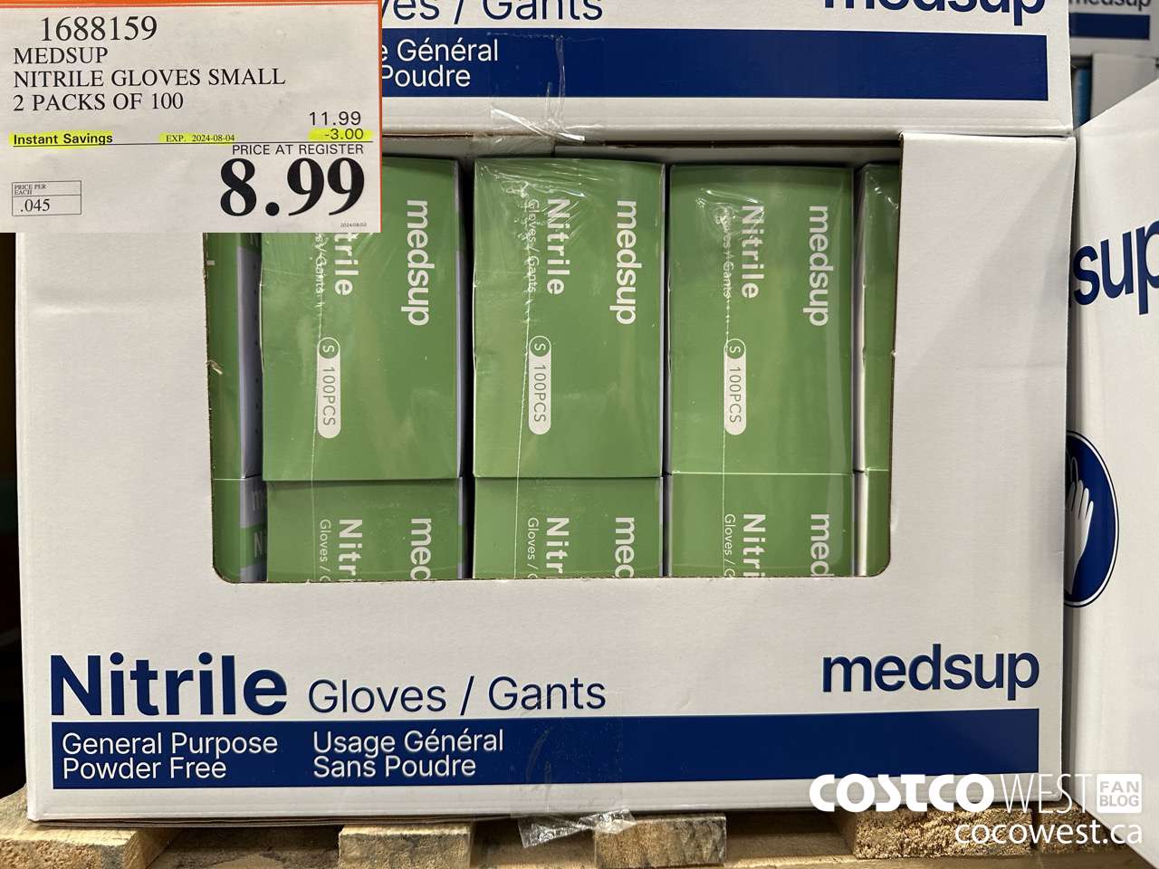 1688159 NITRILE GLOVES SMALL 2 PACKS OF 100 ($3.00 INSTANT SAVINGS EXPIRES ON 2024-08-04) $8.99