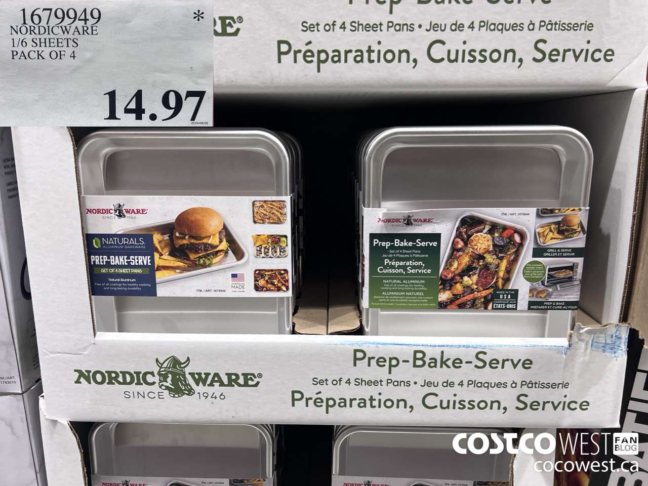 1679949 NORDICWARE 1/6 SHEETS PACK OF 4 $14.97