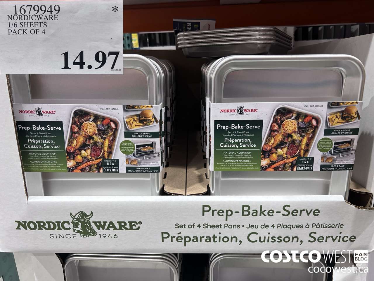 1679949 NORDICWARE 1/6 SHEETS PACK OF 4 $14.97