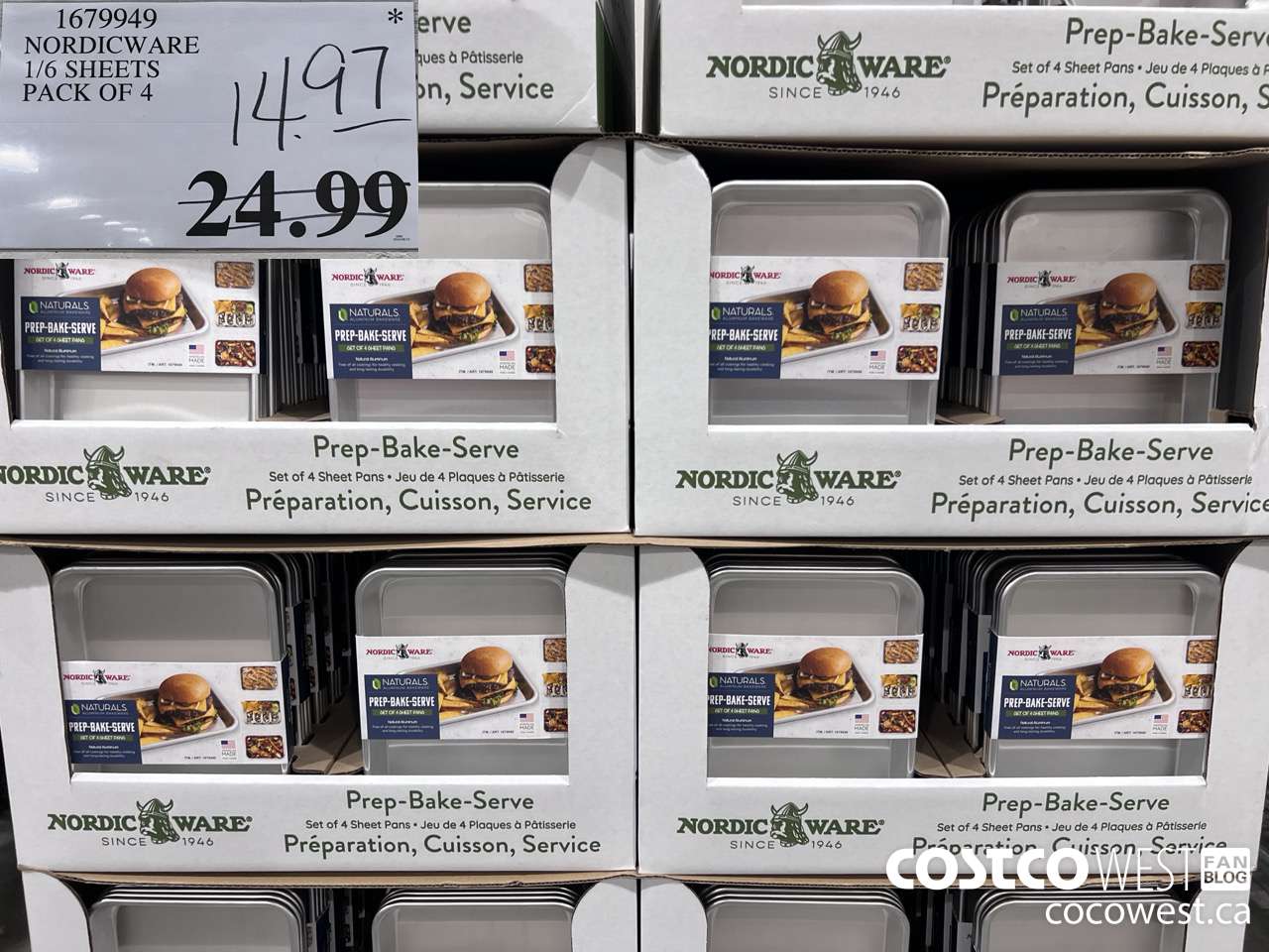 1679949 NORDICWARE 1/6 SHEETS PACK OF 4 $14.97