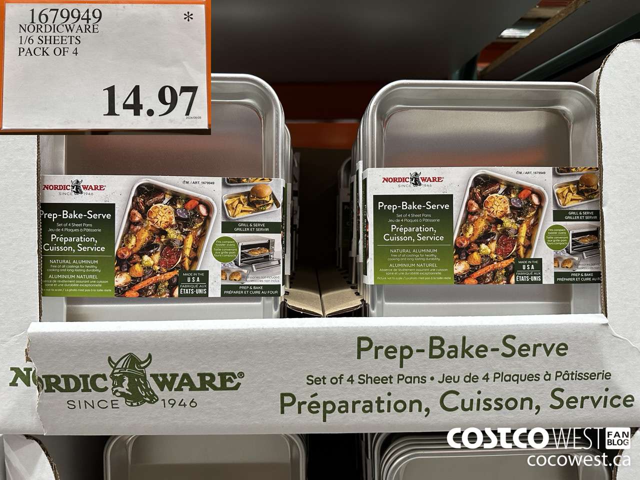 1679949 NORDICWARE 1/6 SHEETS PACK OF 4 $14.97