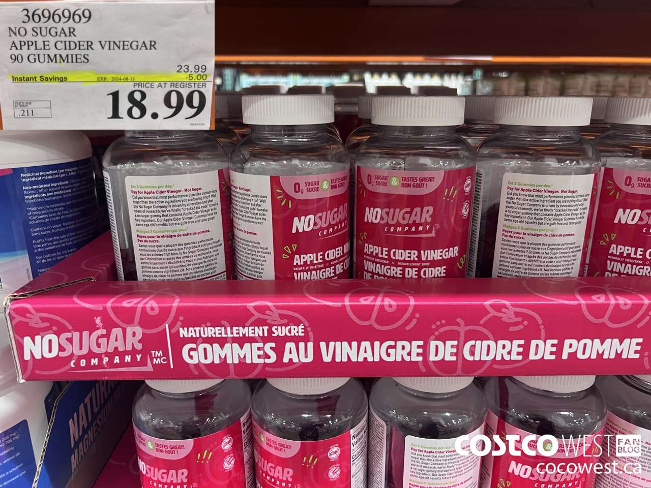 3696969 NO SUGAR APPLE CIDER VINEGAR 90 GUMMIES ($5.00 INSTANT SAVINGS EXPIRES ON 2024-08-11) $18.99