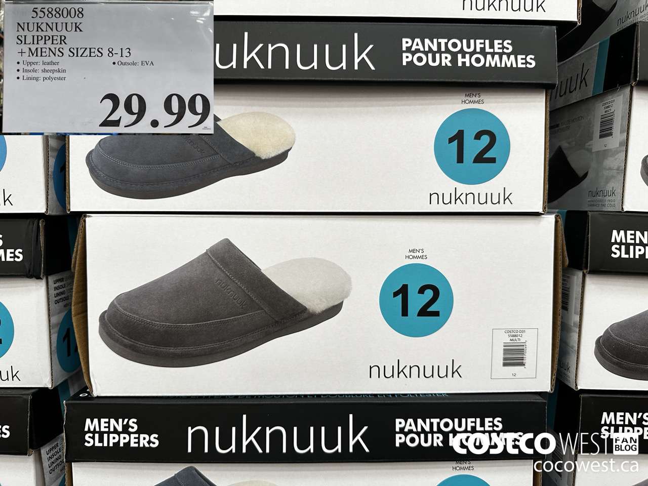 5588008 NUKNUUK SLIPPER MENS SIZES 8-13 $29.99