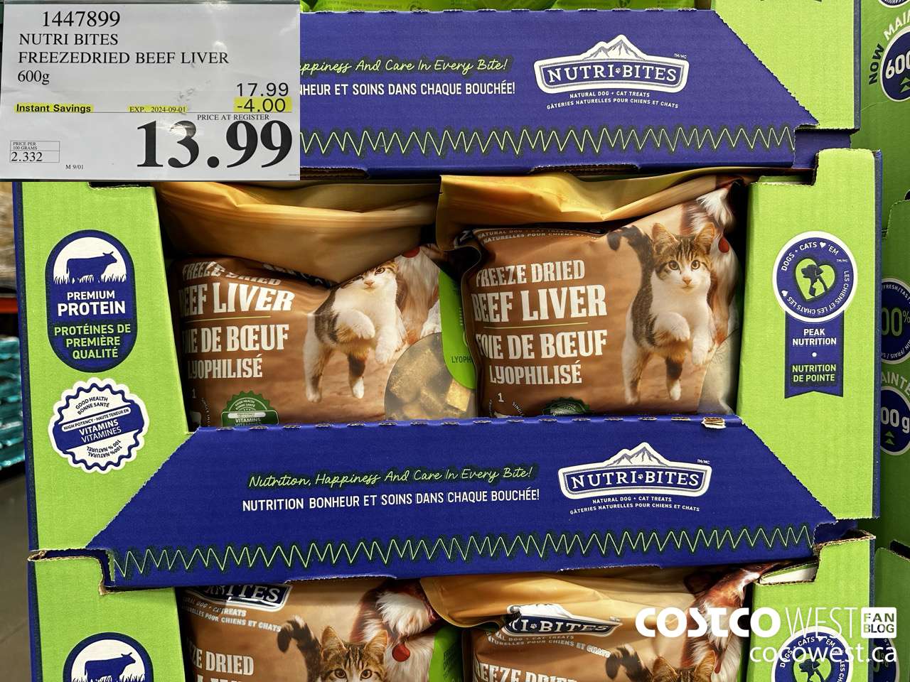 1447899 NUTRI BITES FREEZEDRIED BEEF LIVER 600g ($4.00 INSTANT SAVINGS EXPIRES ON 2024-09-01) $13.99