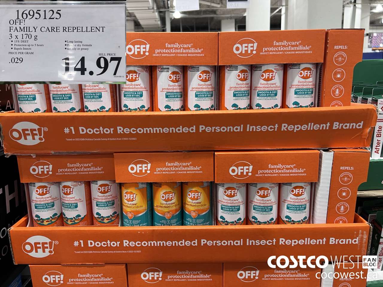 1695125 OFF! FAMILY CARE REPELLENT 3 PACK 3x 170mL $14.97