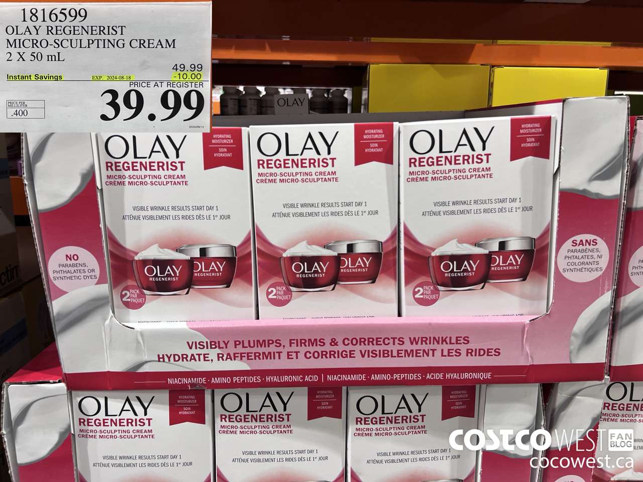 1816599 OLAY REGENERIST 2 X 50ML ($10.00 INSTANT SAVINGS EXPIRES ON 2024-08-18) $39.99