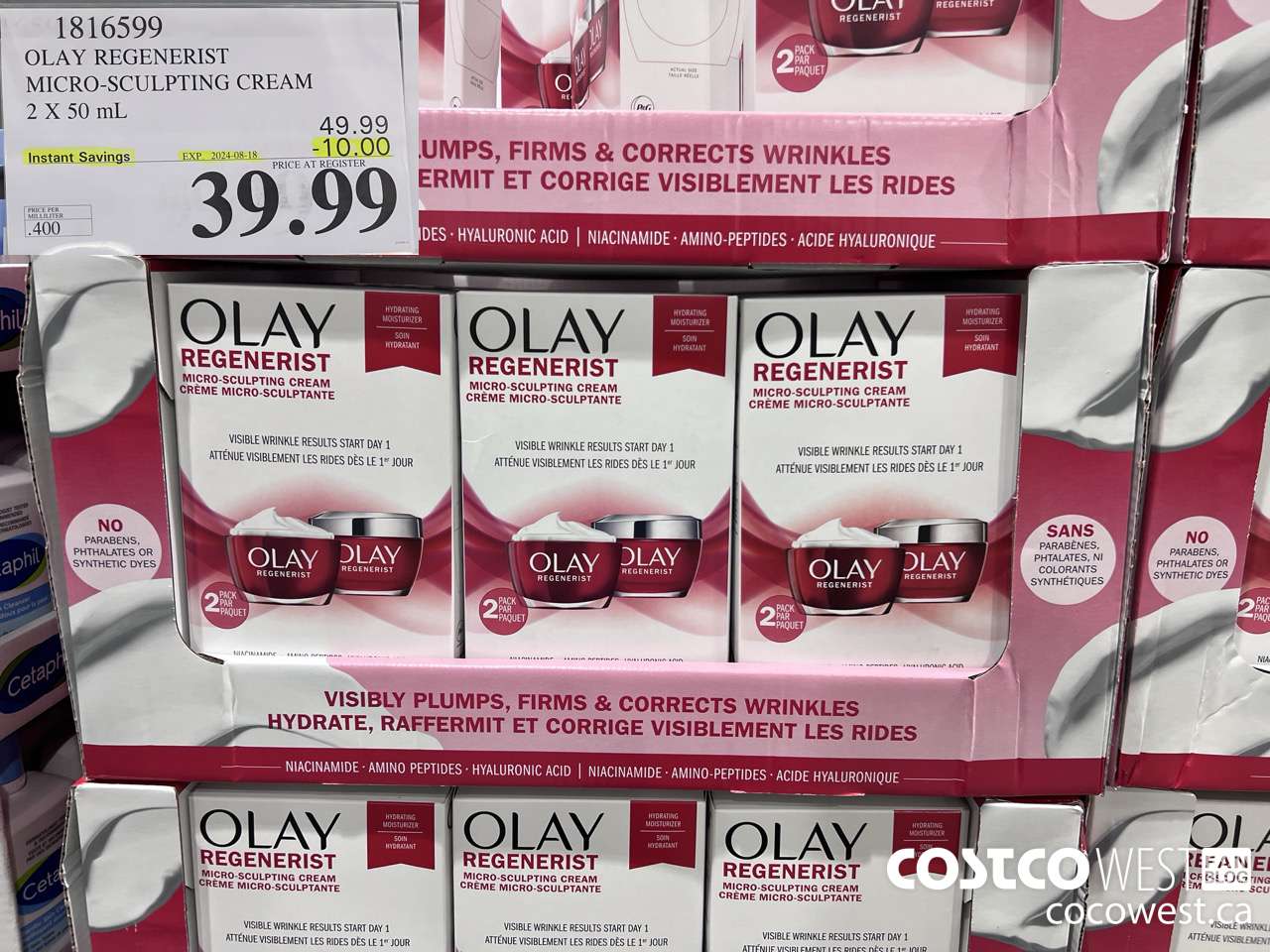 1816599 OLAY REGENERIST 2 X 50ML ($10.00 INSTANT SAVINGS EXPIRES ON 2024-08-18) $39.99
