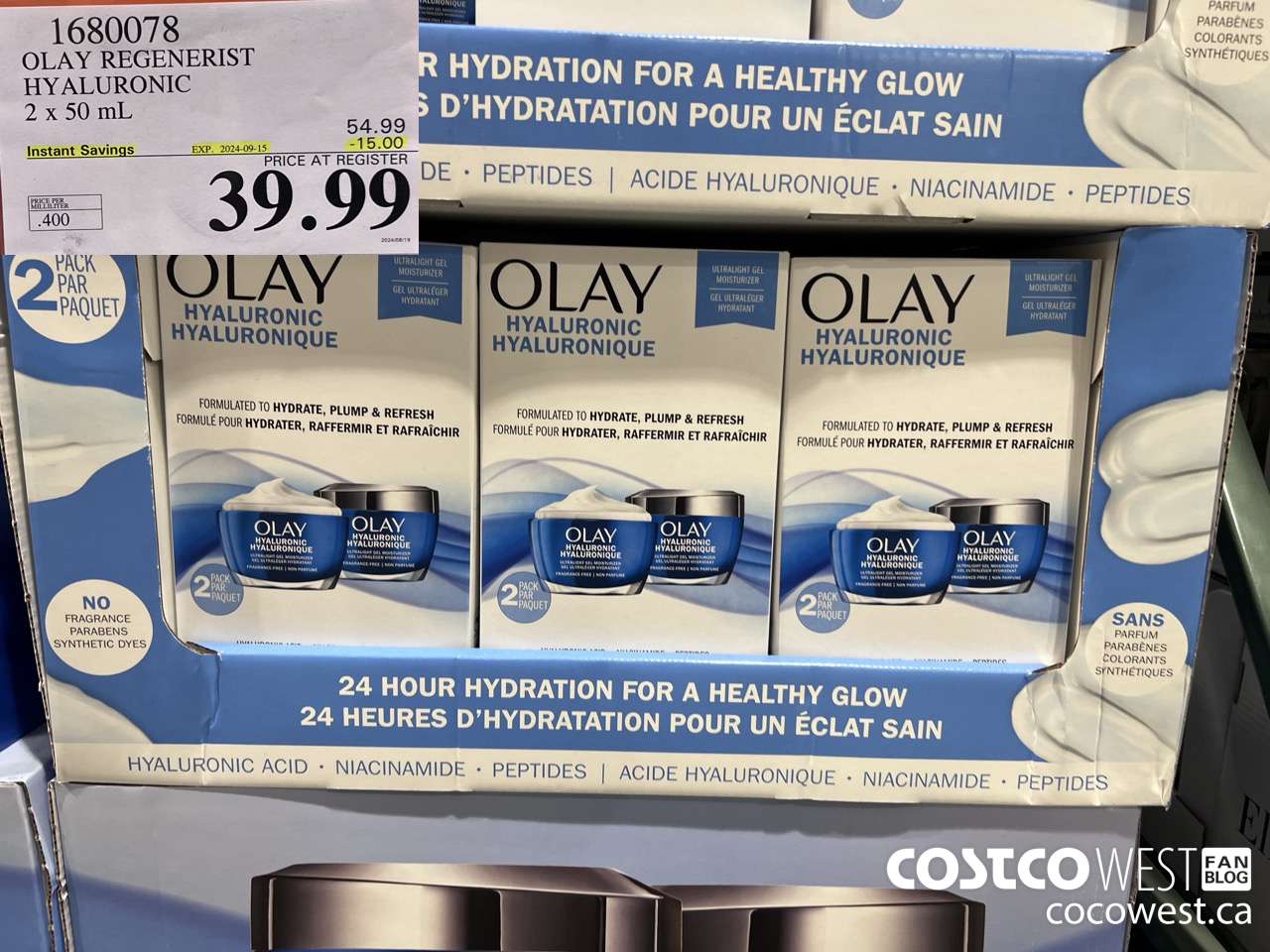 1680078 OLAY REGENERIST HYALURONIC 2 X 50ML ($15.00 INSTANT SAVINGS EXPIRES ON 2024-09-15) $39.99