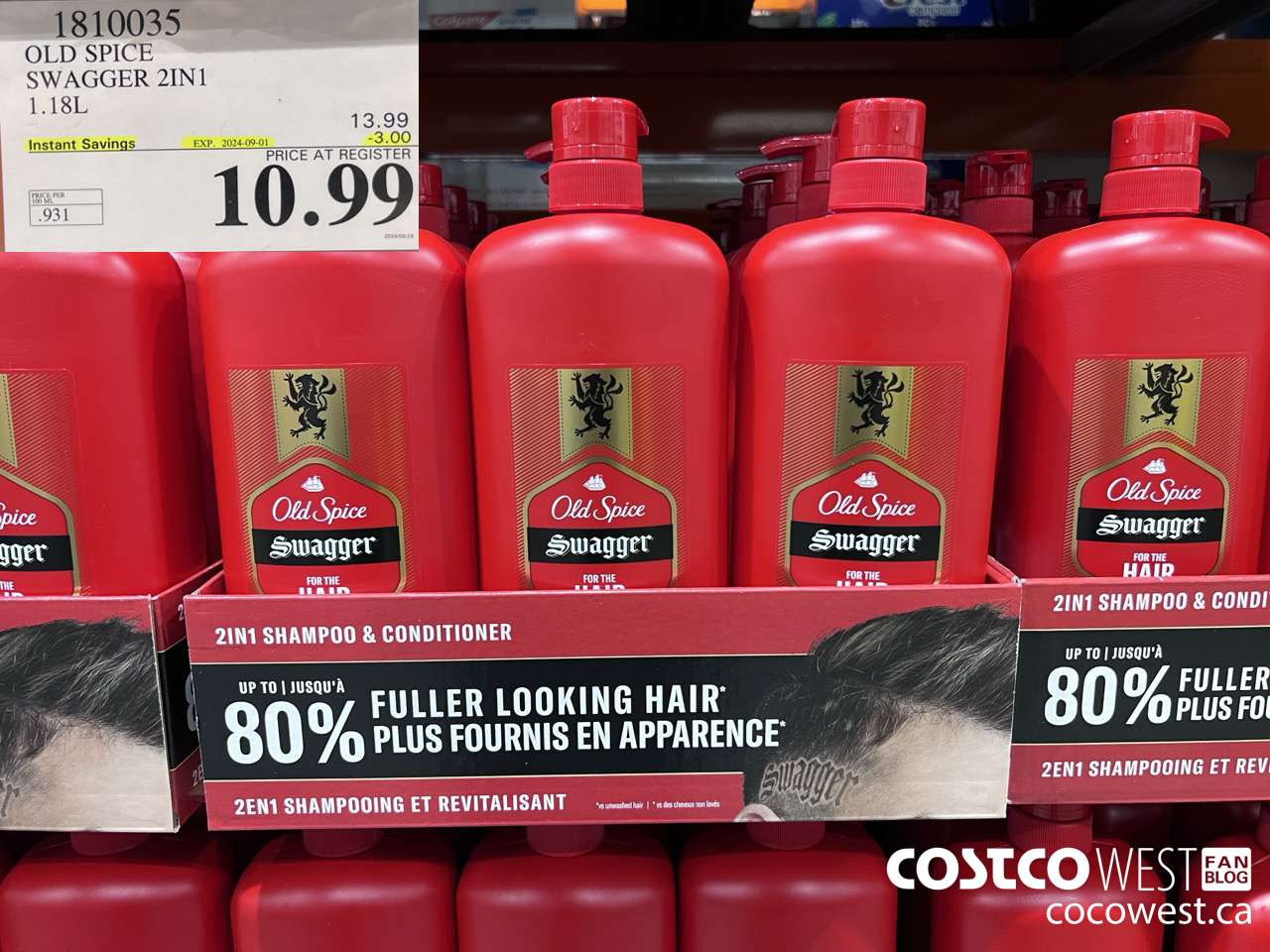 1810035 OLD SPICE SWAGGER 2IN1 1.1L ($3.00 INSTANT SAVINGS EXPIRES ON 2024-09-01) $10.99