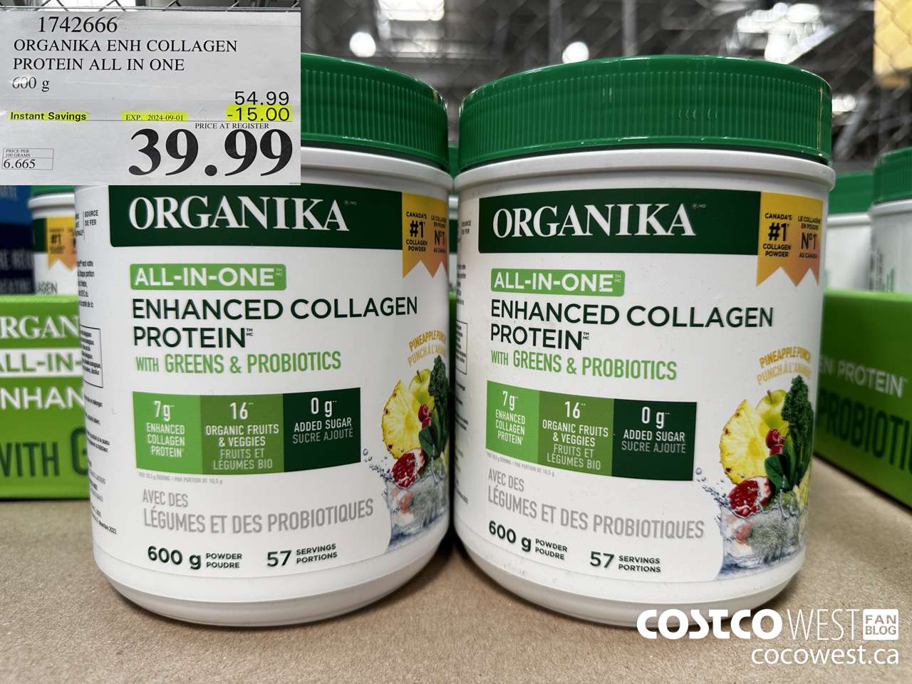 1742666 ORGANIKA ENH COLLAGEN PROTEIN ALL IN ONE 600G ($15.00 INSTANT SAVINGS EXPIRES ON 2024-09-01) $39.99