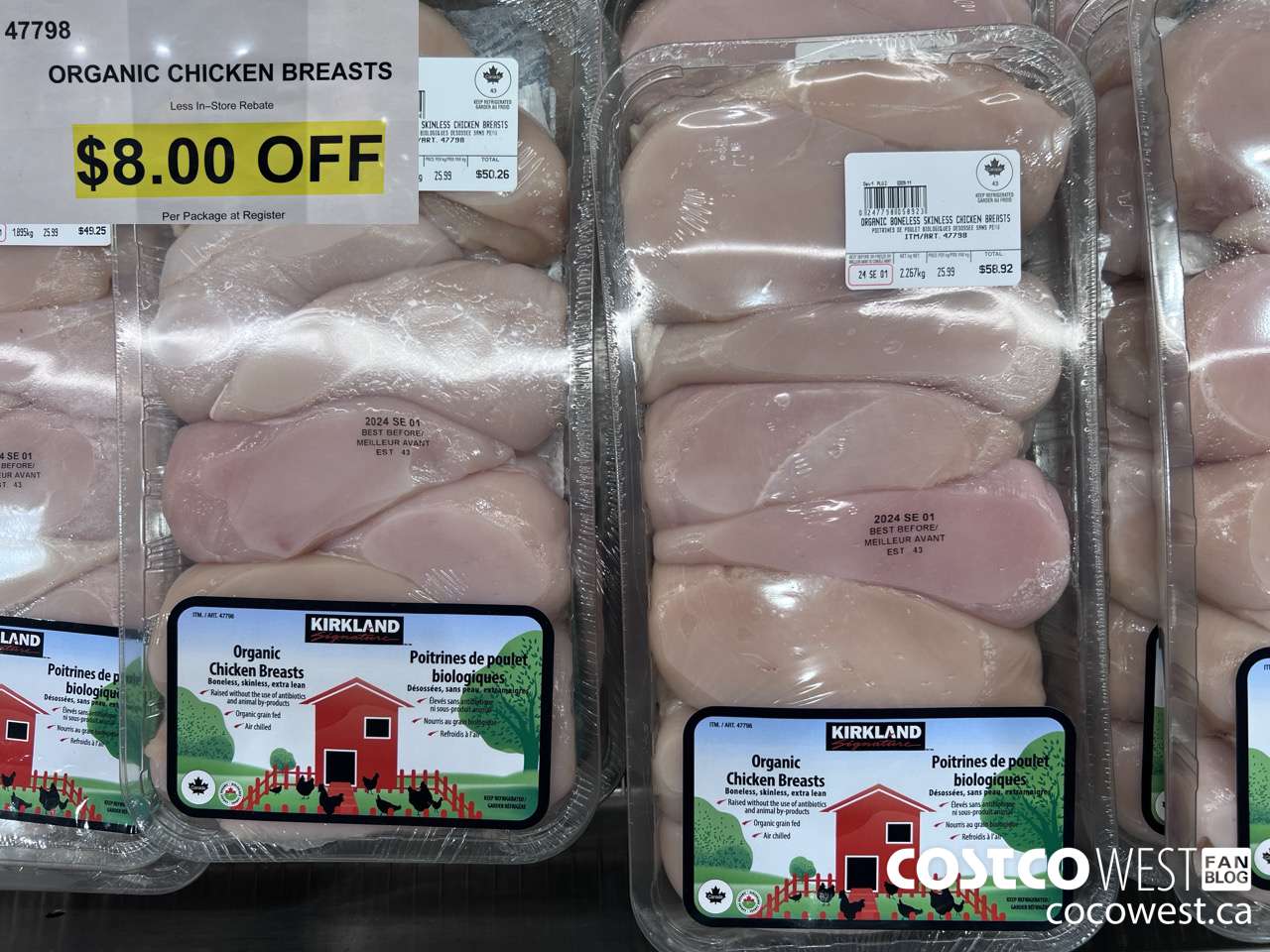 47798 Organic Chicken Breasts ($8.00 INSTANT SAVINGS)