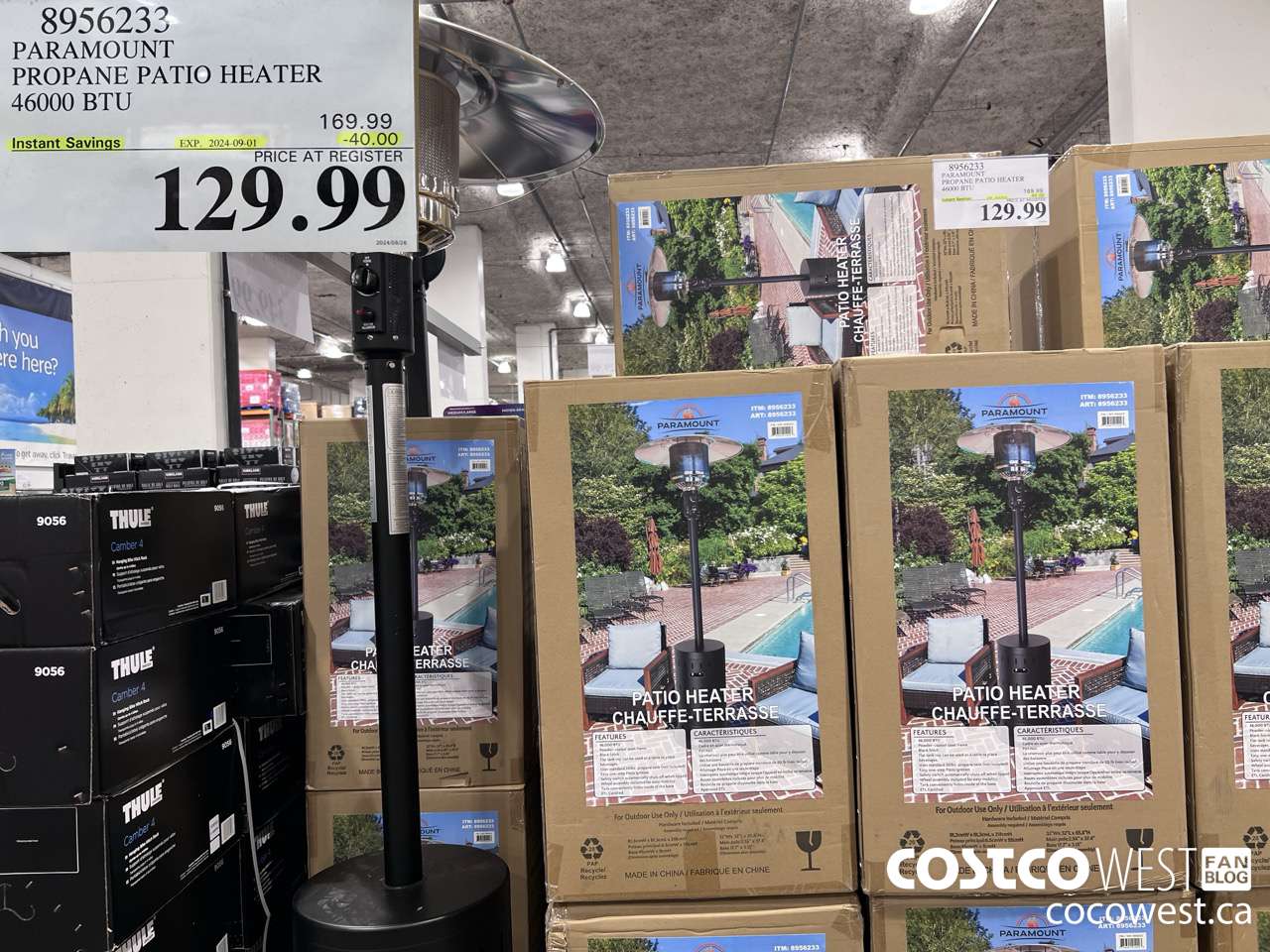 8956233 PARAMOUNT PROPANE PATIO HEATER 46000 BTU ($40.00 INSTANT SAVINGS EXPIRES ON 2024-09-01) $129.99