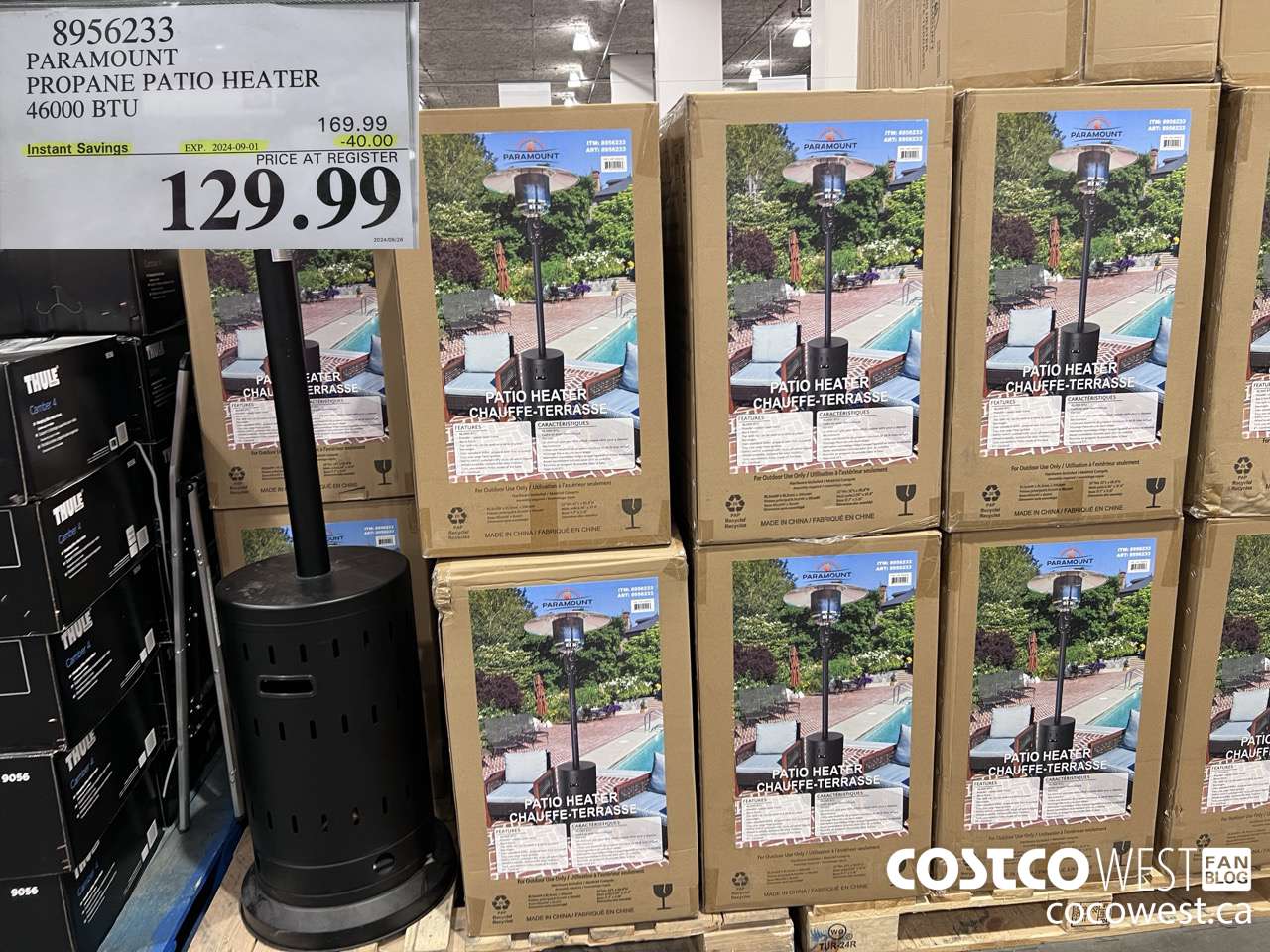 8956233 PARAMOUNT PROPANE PATIO HEATER 46000 BTU ($40.00 INSTANT SAVINGS EXPIRES ON 2024-09-01) $129.99