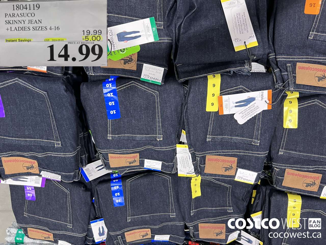 1804119 PARASUCO SKINNY JEAN LADIES SIZES 4-16 ($5.00 INSTANT SAVINGS EXPIRES ON 2024-09-01) $14.99
