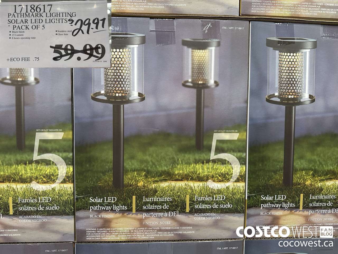 1718617 PATHMARK LIGHTING SOLAR LED LIGHTS PACK OF 5 $29.97