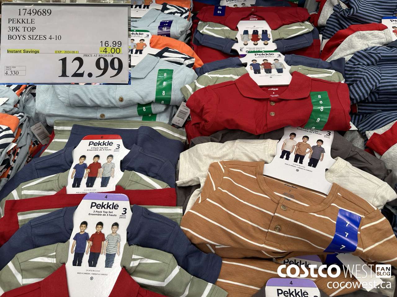 1749689 PEKKLE 3PK TOP BOYS SIZES 4-10 ($4.00 INSTANT SAVINGS EXPIRES ON 2024-08-11) $12.99