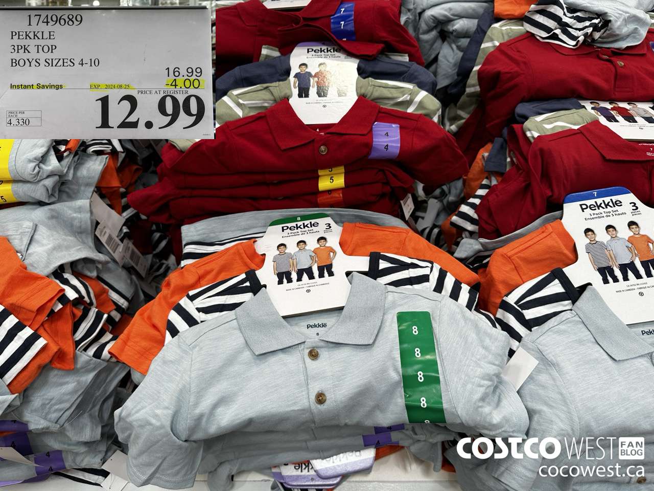 1749689 PEKKLE 3PK TOP BOYS SIZES 4-10 ($4.00 INSTANT SAVINGS EXPIRES ON 2024-08-25) $12.99