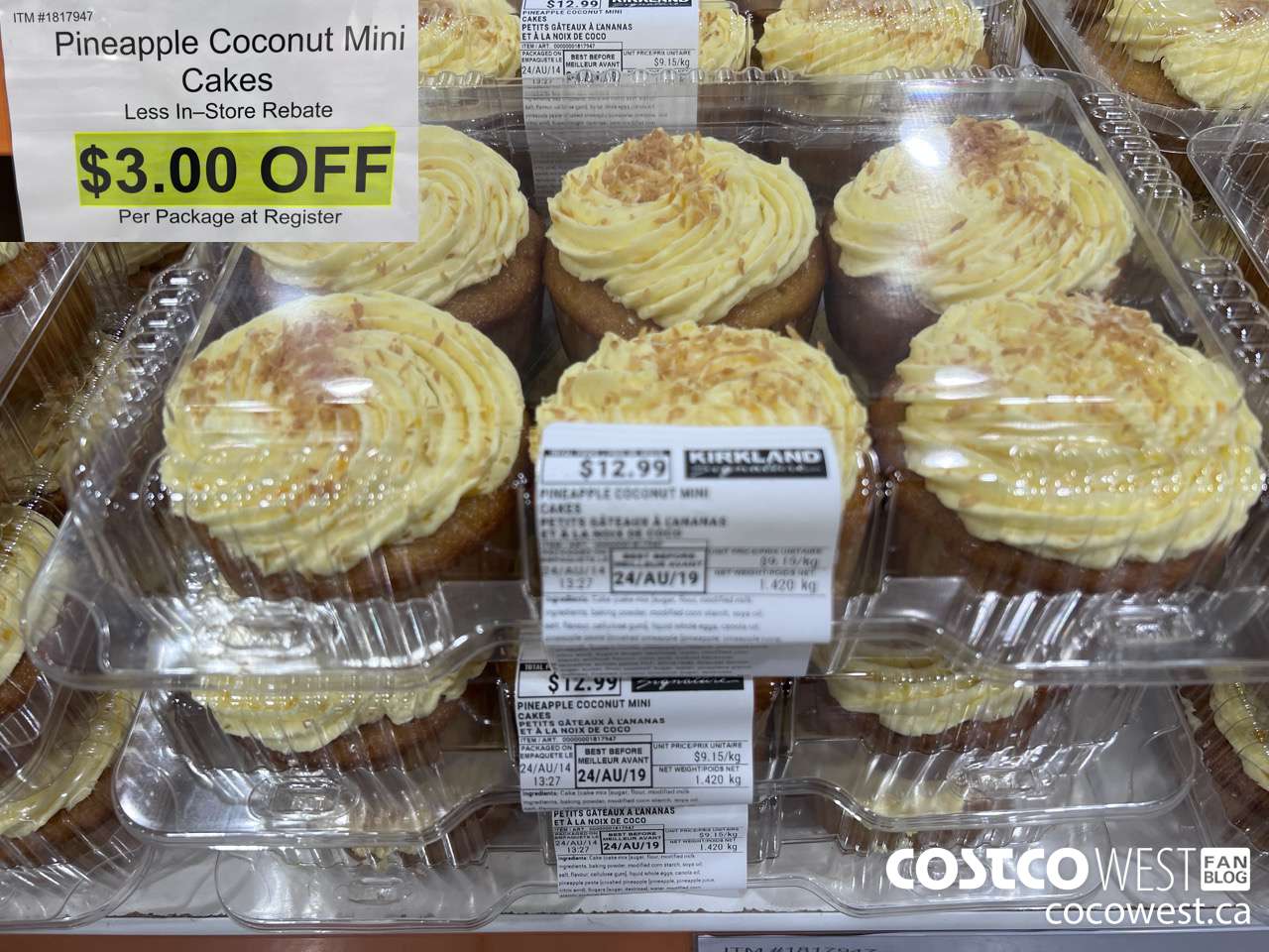 1817947 PINEAPPLE COCONUT MINI CAKE 1.420 KG ($3.00 INSTANT SAVINGS)