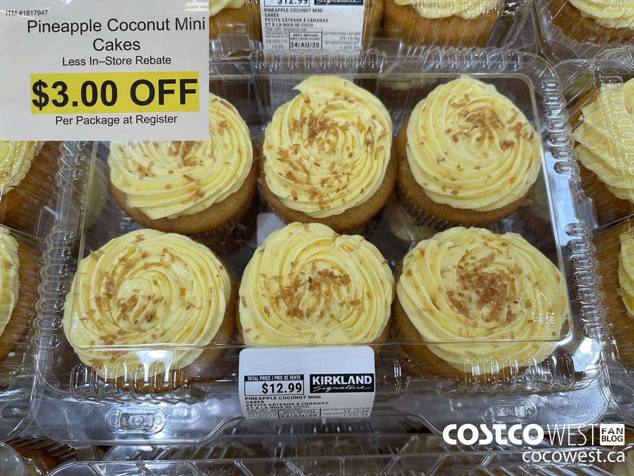 1817947 PINEAPPLE COCONUT MINI CAKE 1.420 KG ($3.00 INSTANT SAVINGS)