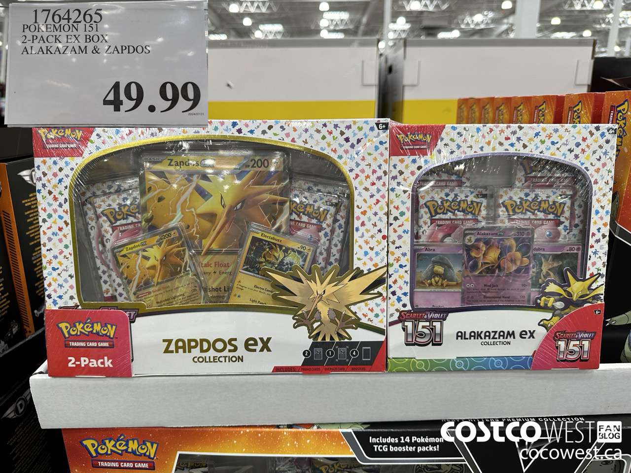 1764265 POKEMON 151 2-PACK EX BOX ALAKAZAM & ZAPDOS $49.99