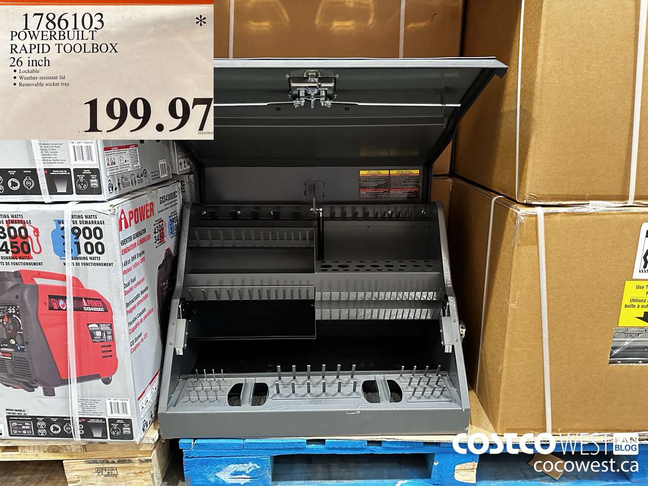 1786103 POWERBUILT RAPID TOOLBOX 26IN $199.97