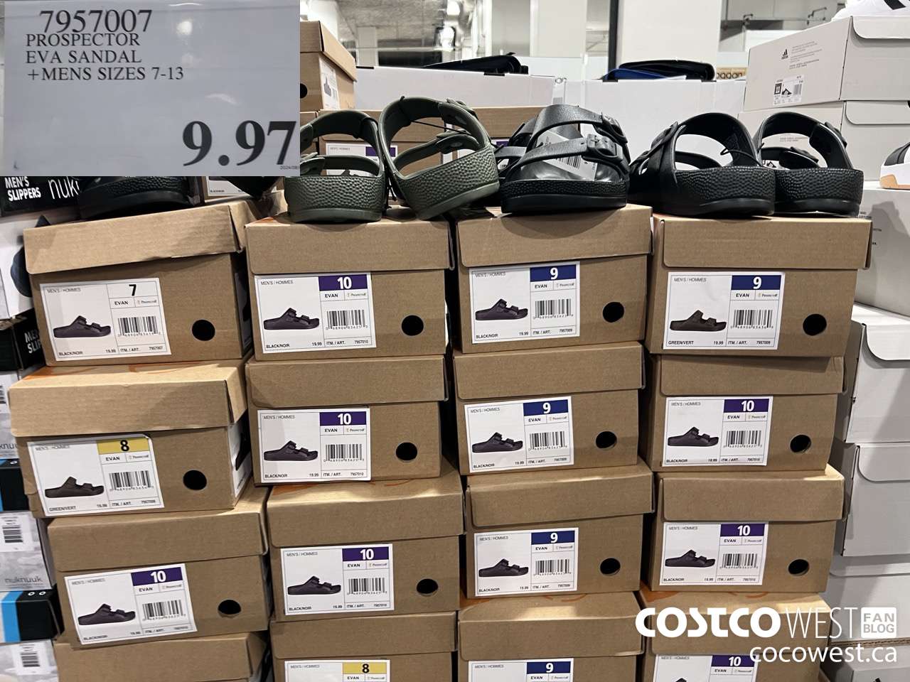 7957007 PROSPECTOR EVA SANDAL MENS SIZES 7-13 $9.97