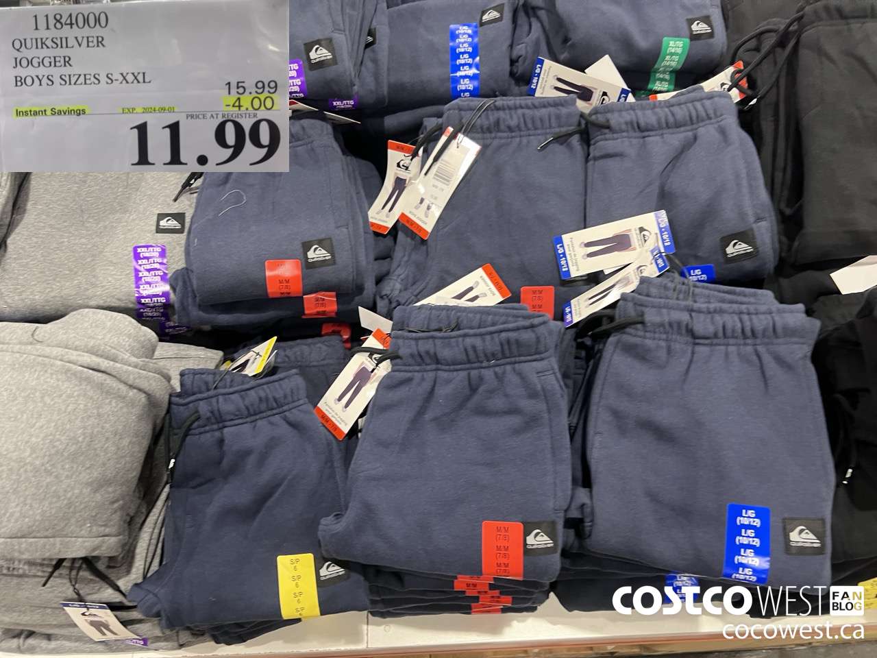 1184000 QUIKSILVER JOGGER BOYS SIZES S-XXL ($4.00 INSTANT SAVINGS EXPIRES ON 2024-09-01) $11.99