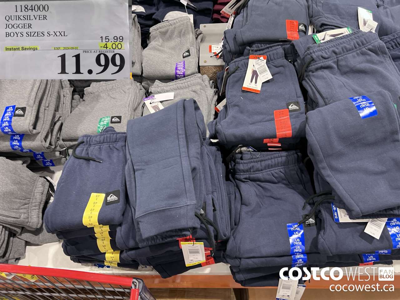 1184000 QUIKSILVER JOGGER BOYS SIZES S-XXL ($4.00 INSTANT SAVINGS EXPIRES ON 2024-09-01) $11.99