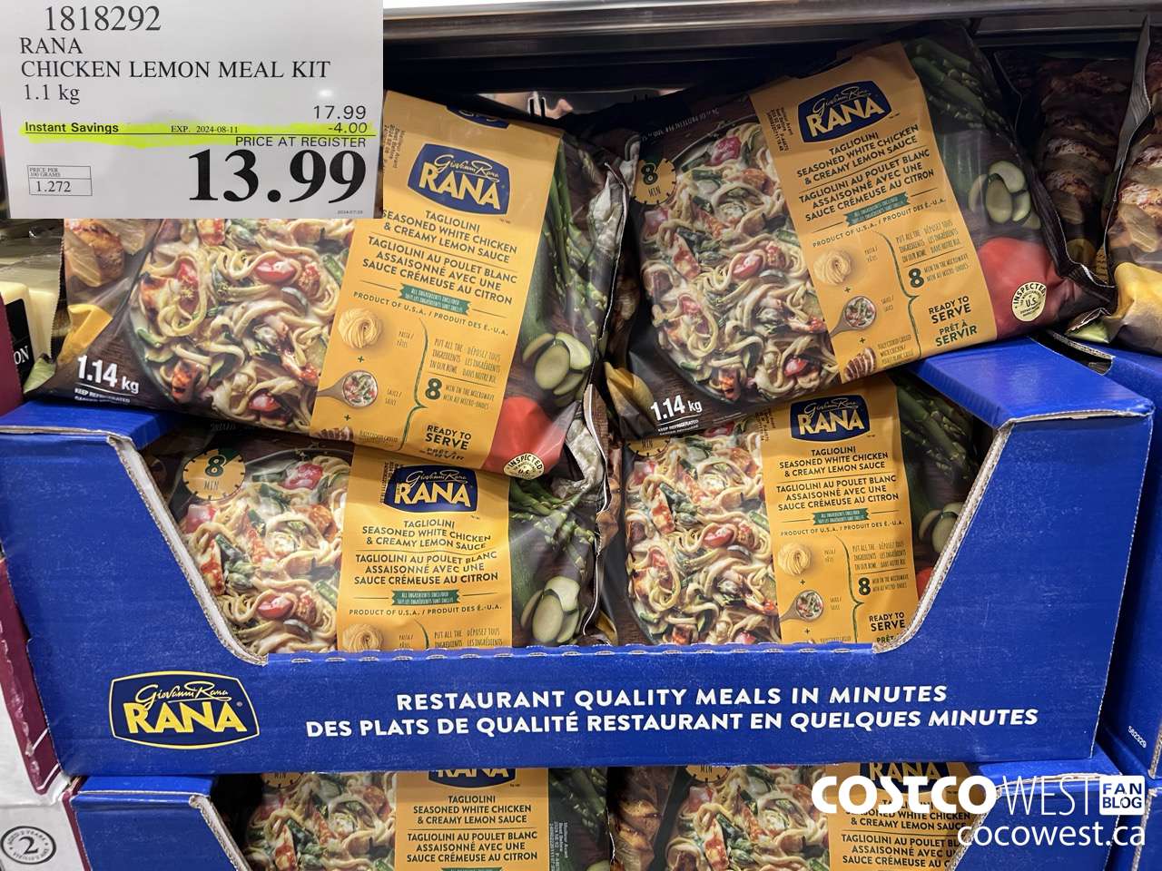 1818292 RANA CHICKEN LEMON MEAL KIT 1.1 KG ($4.00 INSTANT SAVINGS EXPIRES ON 2024-08-11) $13.99