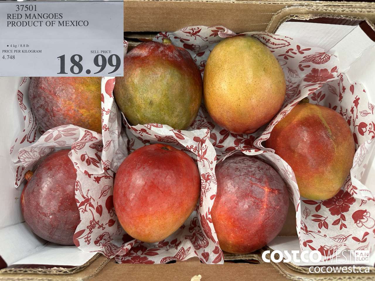 37501 RED MANGOES PRODUCT OF MEXICO $18.99