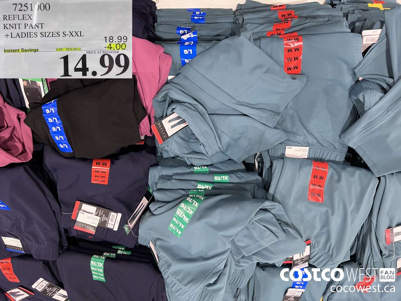 7251000 REFLEX KNIT PANT LADIES SIZES S-XXL ($4.00 INSTANT SAVINGS EXPIRES ON 2024-09-01) $14.99