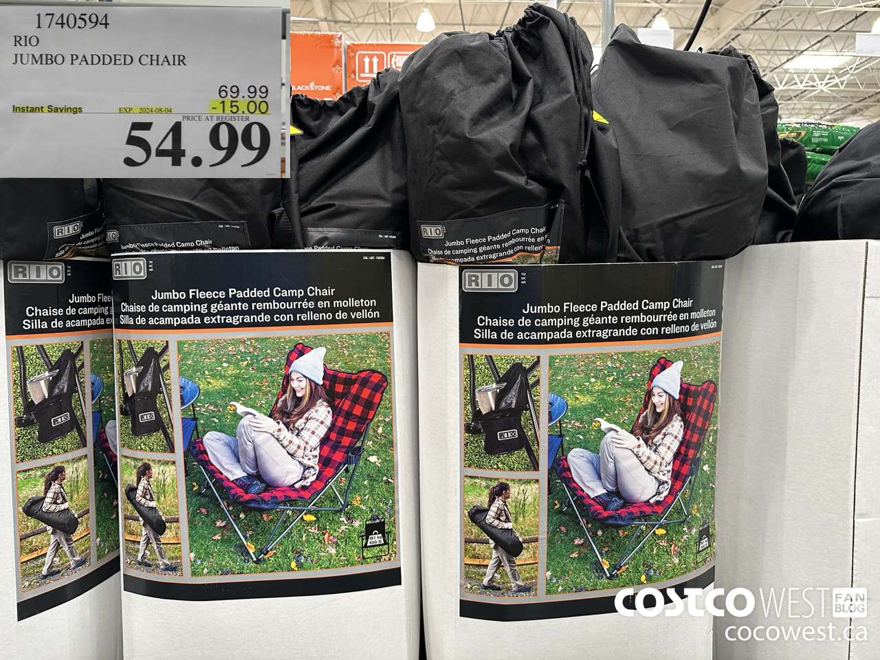 1740594 RIO JUMBO PADDED CHAIR ($15.00 INSTANT SAVINGS EXPIRES ON 2024-08-04) $54.99